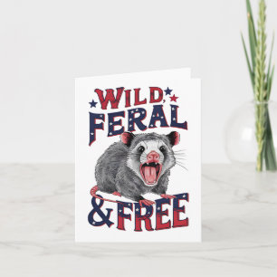 Cartão Funny Unhingt Ogambm Wild Feral E Free Possum