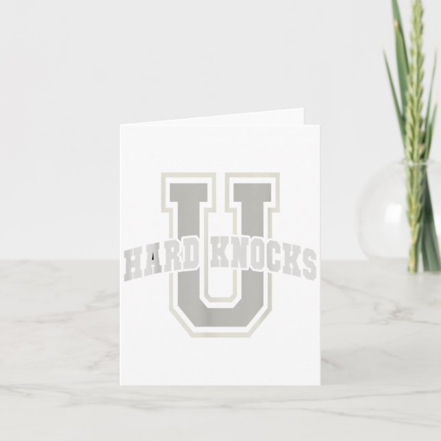 Cartão Funny University Of Hard Knocks Affirmation Colleg (Frente)