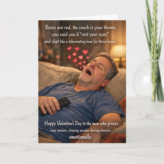 Cartão Funny Valentine’s Cards for Dads (Frente)