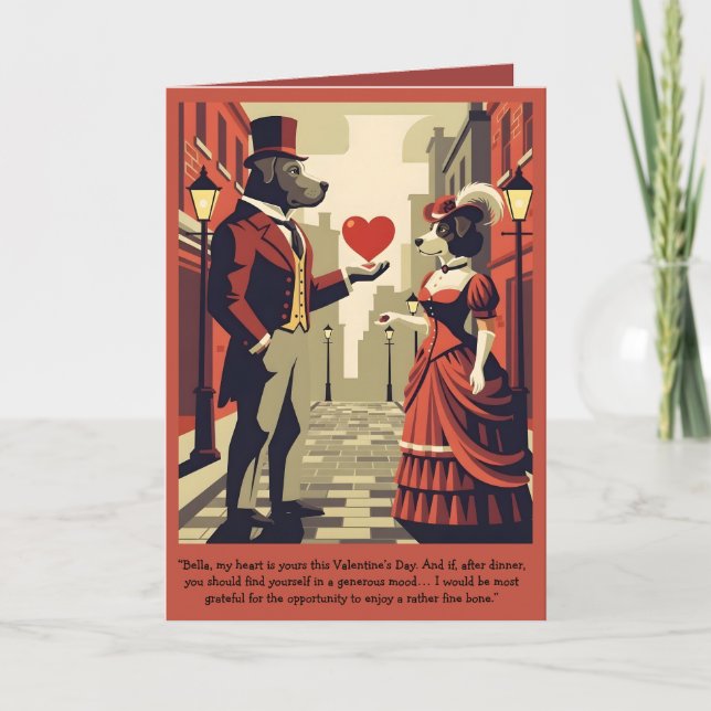 Cartão Funny Valentine's Day Customizable Card (Frente)