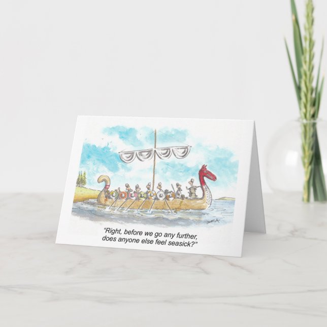 Cartão Funny Viking Birthday Card (Frente)