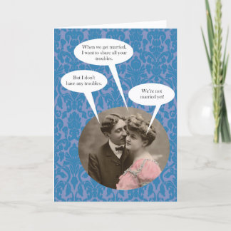 Cartão Funny vintage engagement card