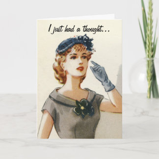 Cartão Funny vintage fashion greeting card