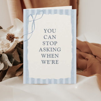 Cartão Funny Watercolor Pregnancy Announcement