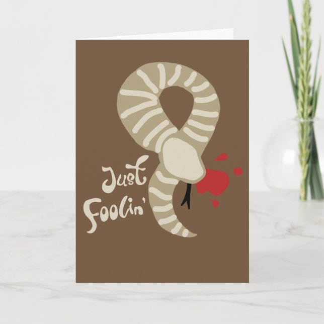 Cartão Funny Western Hognose Snake Get Well Card (Frente)