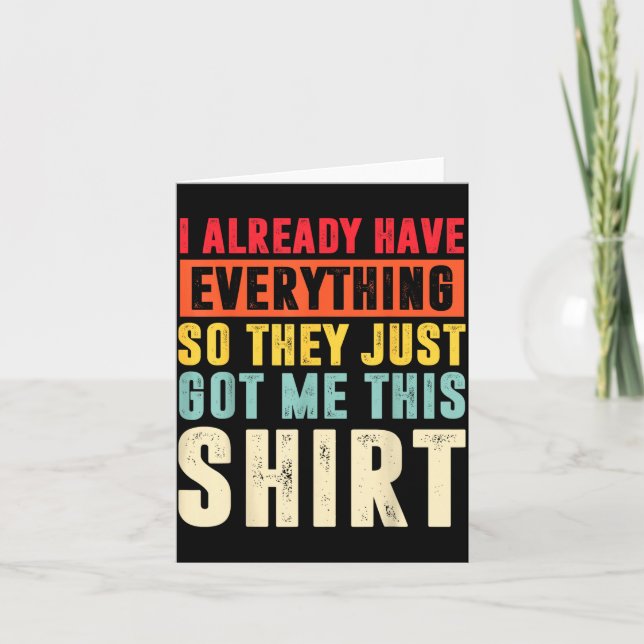 Cartão Funny Who Has Everything For Adults Under 15 20  (Frente)