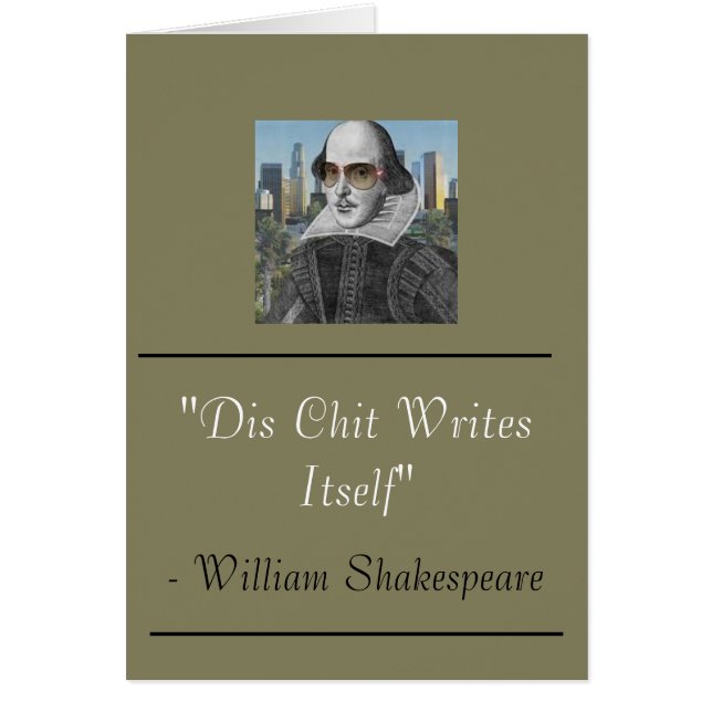 Cartão Funny William Shakespeare (Frente)