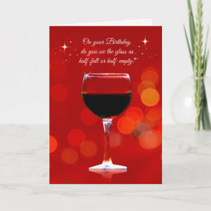 Cartão Funny Wine Themed Birthday Card