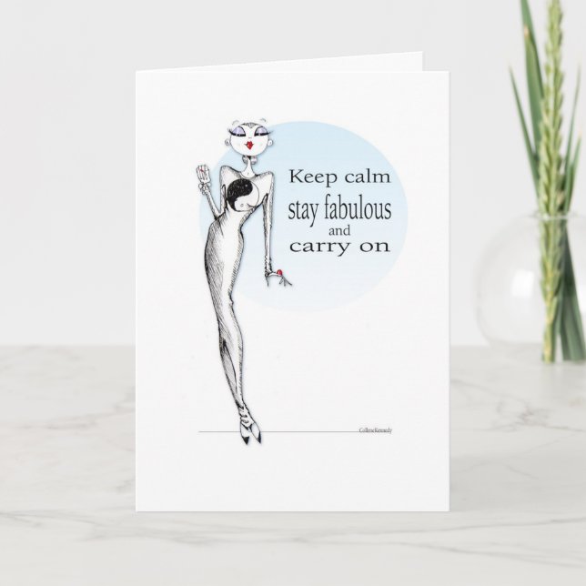 Cartão Funny woman birthday card, stay fab and frame it! (Frente)