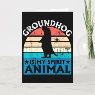 Cartão Funny Woodchuck Dia do Groundhog Ground Hog é meu