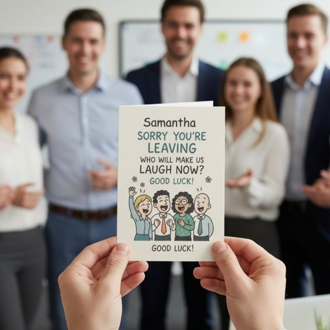 Cartão Funny Work Friend Goodbye Colleague Leaving (Criador carregado)