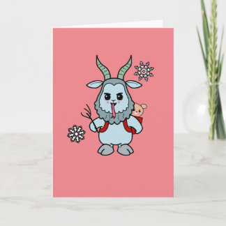Cartão Funny Yami Kawaii Merry Krampus Holiday Card