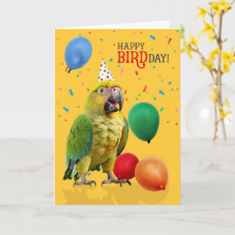 Cartão Funny Yellow Head Amazon Parrot Birthday Humor