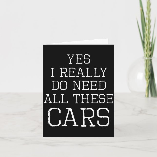 Cartão Funny Yes I Really Do Need All These Garage Mechan (Frente)