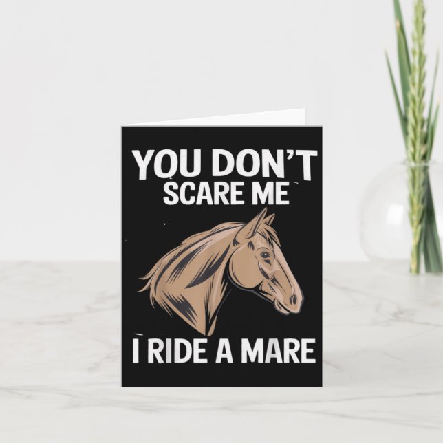 Cartão Funny You Don't E Me I Ride A Mare Cool Equestrian (Frente)