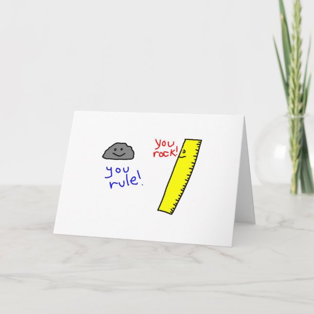 Cartão Funny "You Rock, You Rule" products (Frente)