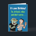 Cartão Funny Zombie Birthday<br><div class="desc">Funny Zombie Birthday Greeting Card</div>