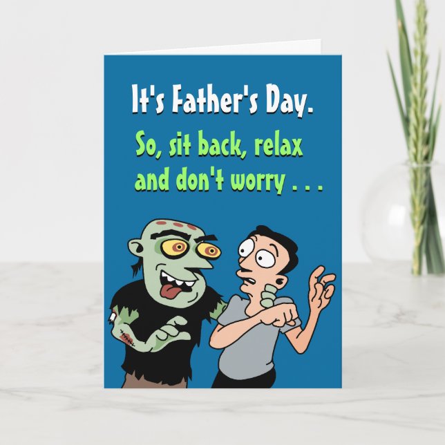 Cartão Funny Zombie Father's Day (Frente)