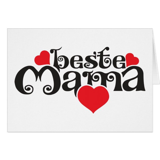 Cartão Für die beste Mama... (Frente Horizontal)
