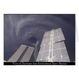 Cartão Furacão de Estação Espacial