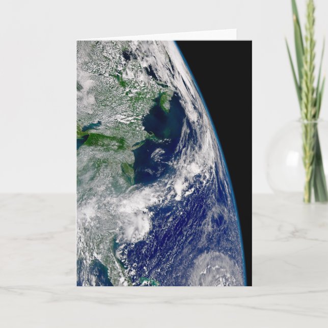 Cartão Furacões Em Uma Terra Parcial. (Frente)