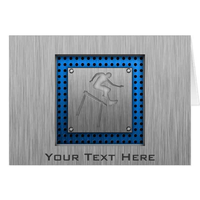 Cartão Furador de metal escovado (Frente Horizontal)