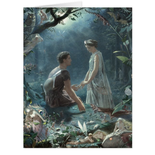 Cartão Furries: Shakespeare é um sonho de uma noite de ve (Frente)