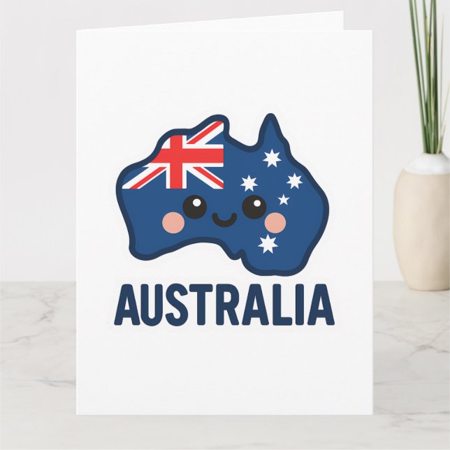 Cartão Fusão Kawaii na Austrália - Negrito e Adorável (Frente)