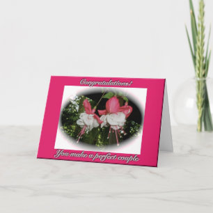 Cartão Fuschia Marriage Congratulations Card