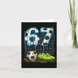 Cartão Fútbol 67 Seis Siete Camiseta T divertida Drip Mem