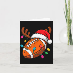 Cartão Fútbol Americano Chifres de Rena Natal Xmas Ba