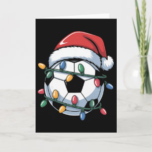 Cartão Fútbol Navidad Chapéu de Papai Noel Futebol Ll Esp
