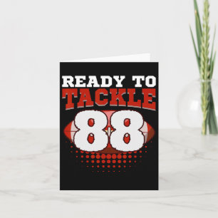 Cartão Futebol 88º Aniversário Jogador Tackle Team Esport