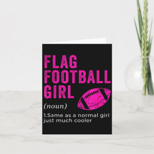 Cartão Futebol Americano Feminino Bandeira Jogo Menina Jo