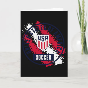 Cartão Futebol Americano Retro Pintura Cinza Usmnt Oficia