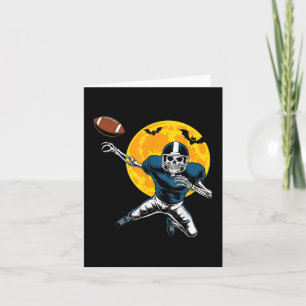 Cartão Futebol Americano Skeleton Halloween Mulheres Me C