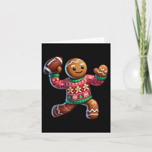 Cartão Futebol de Gingerbird Homem de futebol - Ugly C