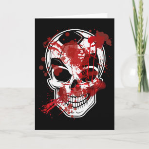 Cartão Futebol de Halloween Byll Abóbora Crânio Jogador d