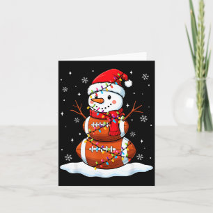 Cartão Futebol de Natal Boneco de Neve Futebol Infantil N