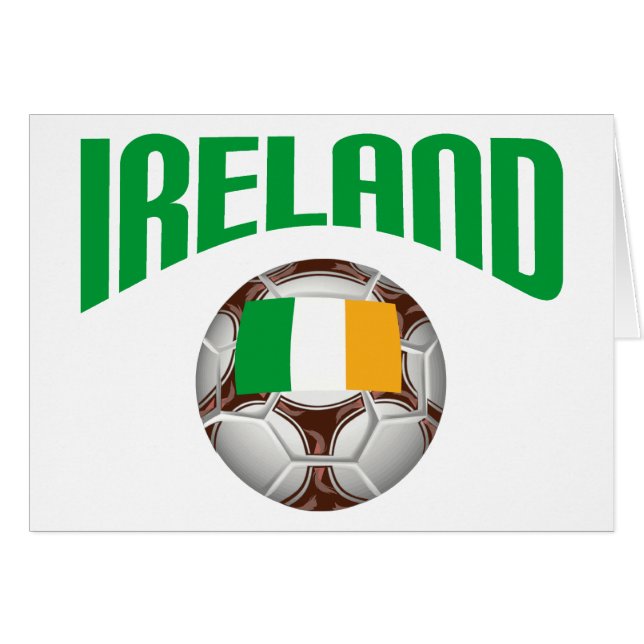 Cartão Futebol do futebol de Ireland (Frente Horizontal)