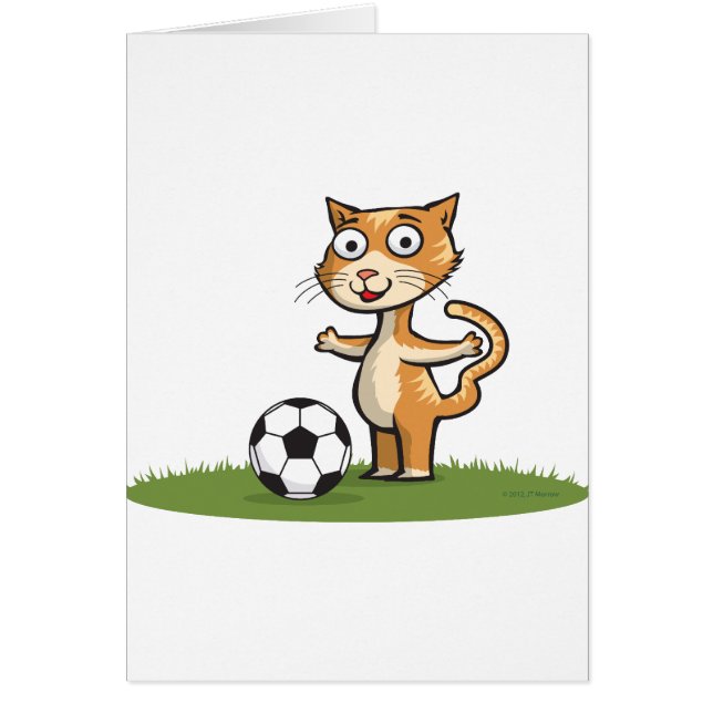 Cartão Futebol do gato (Frente)
