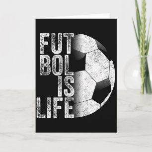 Cartão Futebol É Vida Time de Futebol Bola Fãs Amantes Go