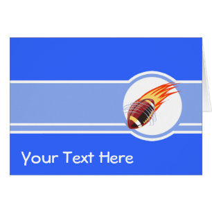 Cartão Futebol flamejante; Azul