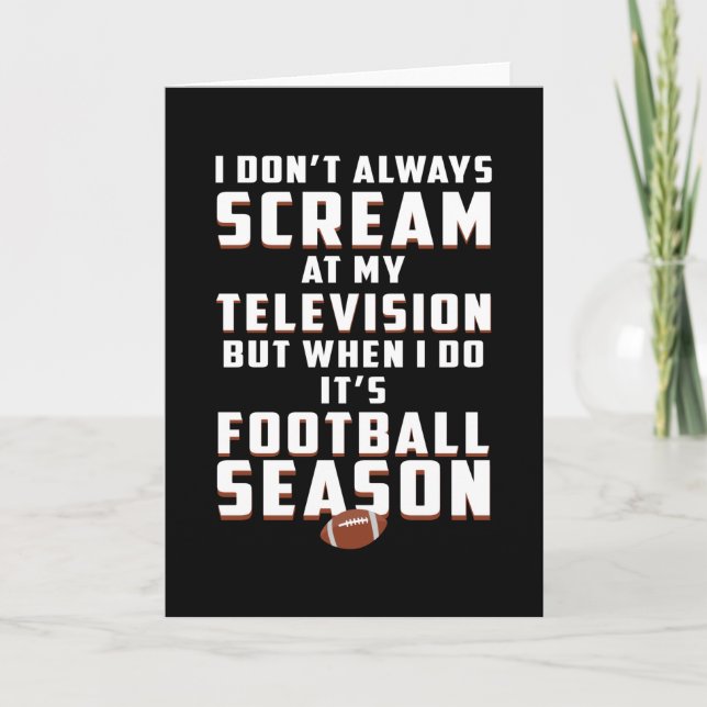Cartão Futebol Game American Team Funny Gift Idea (Frente)