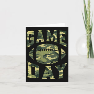 Cartão Futebol Gameday Game Day Camo Flag Usa Patriótica