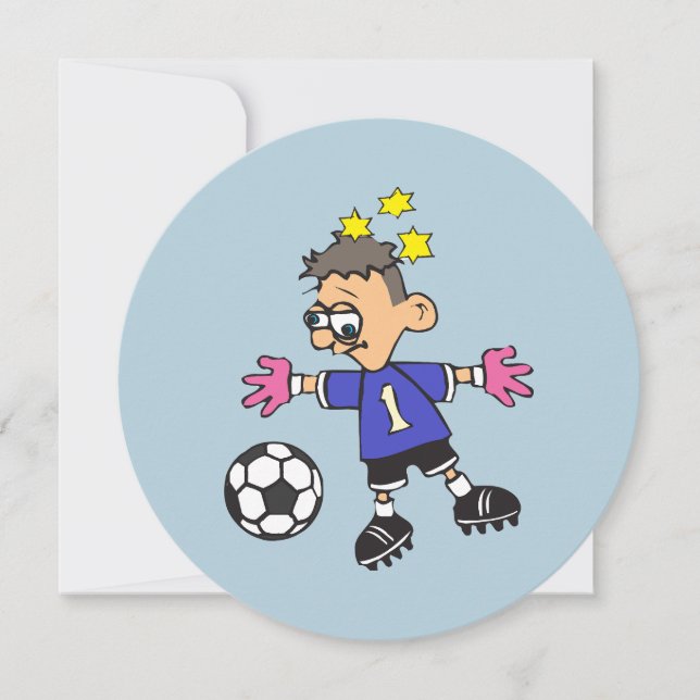 Cartão Futebol goleiro perde a bola (Frente)