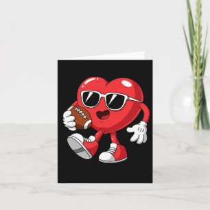 Cartão Futebol Hearts Dia de os namorados Boys Men Toddl