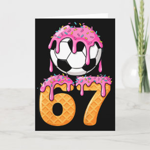 Cartão Futebol Infantil Gotejamento Número 67 Jogador de 