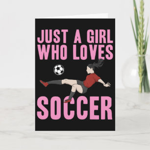 Cartão Futebol Legal Para Mulheres Meninas Mãe Jogadora d