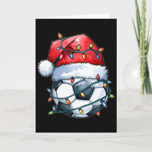 Cartão Futebol Ll Chapéu do Papai Noel Xmas Natal Diverti